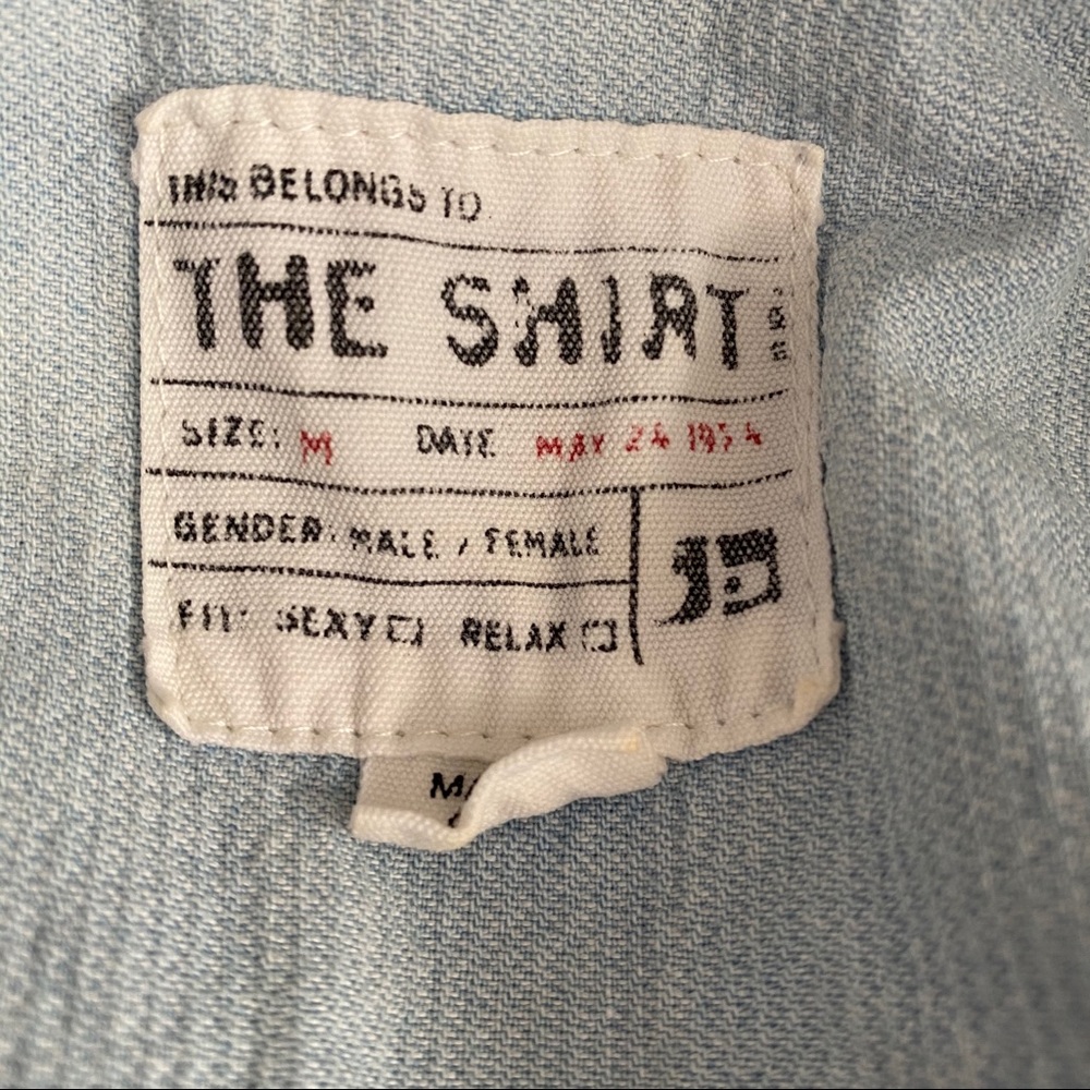 Current/Elliott Denim Blue Button Down Shirt - Picture 6 of 8